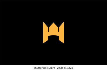 Crown Logo with Letter H. Elegant, King, Royal and Premium concept for Luxury and jewellery Brand.