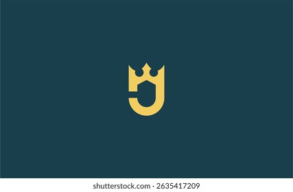 Crown Logo with Letter J. Elegant, King, Royal and Premium concept for Luxury and jewellery Brand.