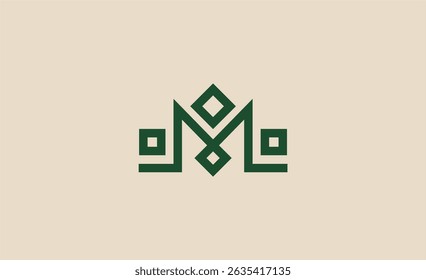 Crown Logo with Letter M. Elegant, King, Royal and Premium concept for Luxury and jewellery Brand.