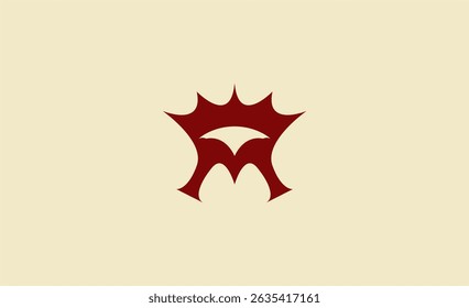 Crown Logo with Letter M. Elegant, King, Royal and Premium concept for Luxury and jewellery Brand.