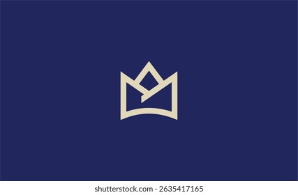 Crown Logo with Letter M. Elegant, King, Royal and Premium concept for Luxury and jewellery Brand.