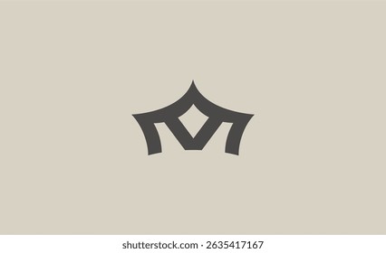 Logotipo da coroa com a Letra M. Elegante, Rei, Real e Premium conceito para Luxo e joias Marca.