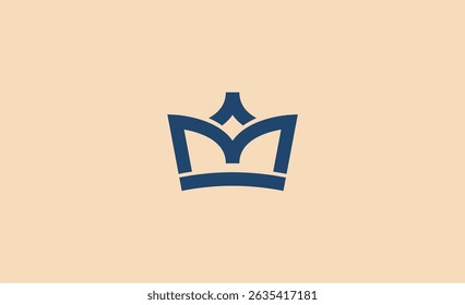 Crown Logo with Letter M. Elegant, King, Royal and Premium concept for Luxury and jewellery Brand.