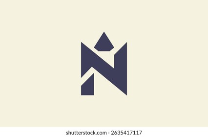 Crown Logo with Letter N. Elegant, King, Royal and Premium concept for Luxury and jewellery Brand.