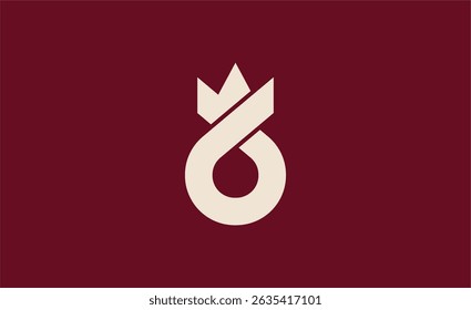 Crown Logo with Letter O. Elegant, King, Royal and Premium concept for Luxury and jewellery Brand.
