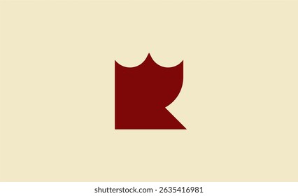 Crown Logo with Letter R. Elegant, King, Royal and Premium concept for Luxury and jewellery Brand.
