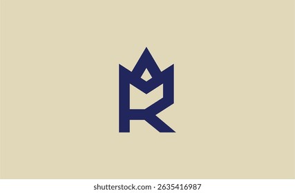 Crown Logo with Letter R. Elegant, King, Royal and Premium concept for Luxury and jewellery Brand.