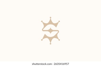 Logotipo Crown com Carta S. Elegante, Rei, Real e Premium conceito para Luxo e joias Marca.
