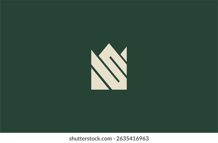 Crown Logo with Letter S. Elegant, King, Royal and Premium concept for Luxury and jewellery Brand.