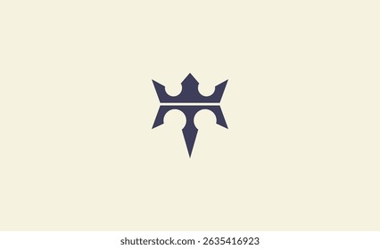 Crown Logo with Letter T. Elegant, King, Royal and Premium concept for Luxury and jewellery Brand.