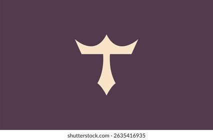 Crown Logo with Letter T. Elegant, King, Royal and Premium concept for Luxury and jewellery Brand.