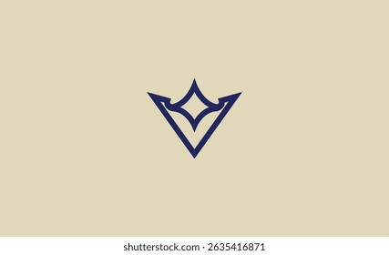 Logotipo da coroa com Carta V. Elegante, Rei, Real e Premium conceito para luxo e joias marca.