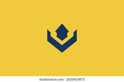 Crown Logo with Letter V. Elegant, King, Royal and Premium concept for Luxury and jewellery Brand.