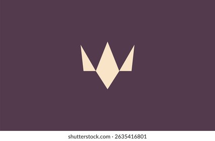 Crown Logo with Letter W. Elegant, King, Royal and Premium concept for Luxury and jewellery Brand.