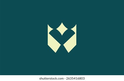 Crown Logo with Letter W. Elegant, King, Royal and Premium concept for Luxury and jewellery Brand.