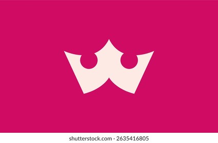 Crown Logo with Letter W. Elegant, King, Royal and Premium concept for Luxury and jewellery Brand.