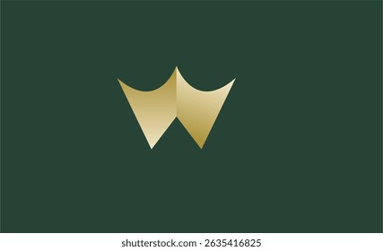 Crown Logo with Letter W. Elegant, King, Royal and Premium concept for Luxury and jewellery Brand.