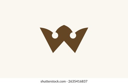 Crown Logo with Letter W. Elegant, King, Royal and Premium concept for Luxury and jewellery Brand.