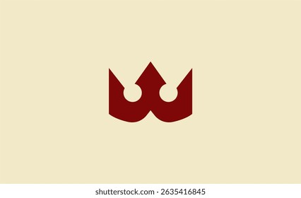 Crown Logo with Letter W. Elegant, King, Royal and Premium concept for Luxury and jewellery Brand.
