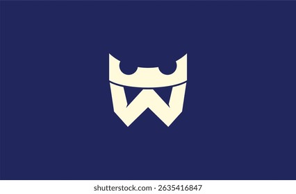 Crown Logo with Letter W. Elegant, King, Royal and Premium concept for Luxury and jewellery Brand.