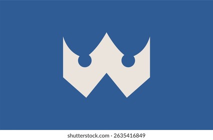 Crown Logo with Letter W. Elegant, King, Royal and Premium concept for Luxury and jewellery Brand.