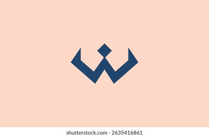 Crown Logo with Letter W. Elegant, King, Royal and Premium concept for Luxury and jewellery Brand.
