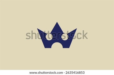 Crown Logo with Letter W. Elegant, King, Royal and Premium concept for Luxury and jewellery Brand.