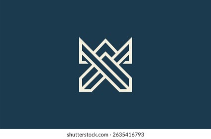 Crown Logo with Letter X. Elegant, King, Royal and Premium concept for Luxury and jewellery Brand.