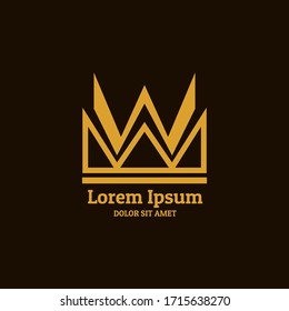 Crown logo. Luxurious and elegant logo. Logo design in a modern and minimalist style