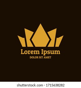 Logo de la corona. Logotipo lujoso y elegante. Diseño de logotipos en un estilo moderno y minimalista