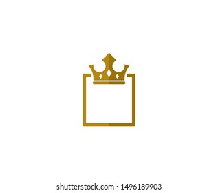Crown logo luxury gold vector 