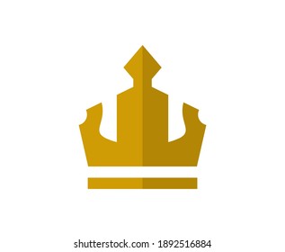 Crown logo luxury gold vector icon 