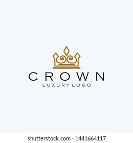 Crown Logo Luxury Looking Design Vector