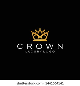 Crown Logo Luxury Looking Design Vector