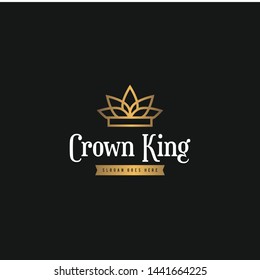 Crown Logo Luxury Looking Design Vector