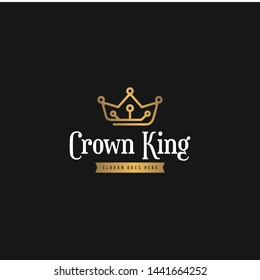 Crown Logo Luxury Looking Design Vector