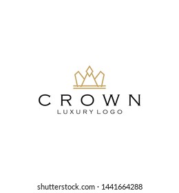 Crown Logo Luxury Looking Design Vector