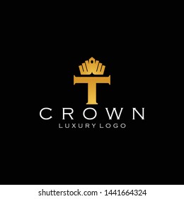 Crown Logo Luxury Looking Design Vector