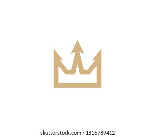 Logo de la corona icono de vectores reales de lujo