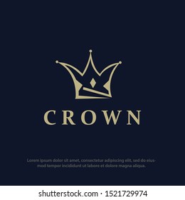 Crown logo with modern concept. Vector illustration