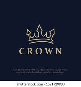 Crown logo with modern concept. Vector illustration
