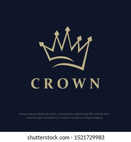 Crown logo with modern concept. Vector illustration