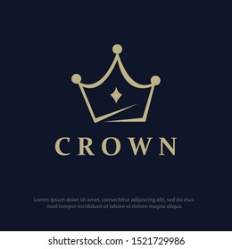 Crown logo with modern concept. Vector illustration