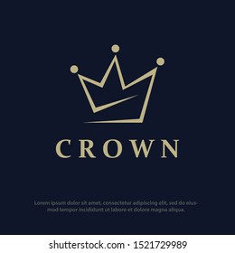 Crown logo with modern concept. Vector illustration
