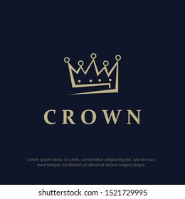 Crown logo with modern concept. Vector illustration