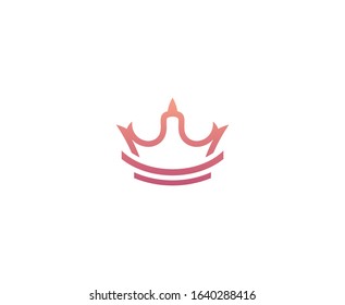 Crown logo queen icon design 