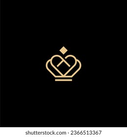 Crown Logo and queen, king logo design