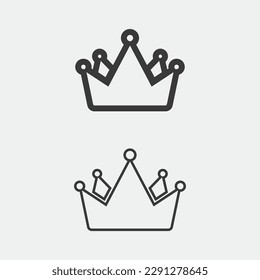 Crown Logo and queen, king logo designTemplate vector illustration