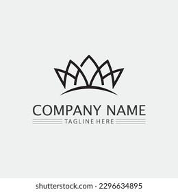 Crown Logo and queen, king logo designTemplate vector illustration