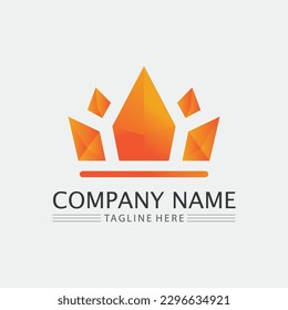 Crown Logo and queen, king logo designTemplate vector illustration